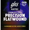 GHS Strings GHS PRECISION FLATS Set di corde per chitarra elettrica Flatwound 750 Rock 009/042