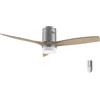 Cecotec Ventilatore da Soffitto con Luce LED Energysilence Aero 5600 Classic Steel. 40W. Motore DC. Diametro 132cm. 3 Pale. LED 18W. Timer. 6 Velocità. Telecomando. Funzione Estate/Inverno