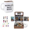 Polly Pocket x The Office Compact Playset 6 Character Dolls and 9 Accessories, C