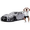 SOLIDO SL1805821 NISSAN GT-R (R35) LIBERTY WALK COUPE W/A.D.FIGURE 2018 GREY 1: