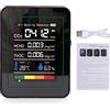 Kavolet Rilevatore di CO2 HCHO TVOC, Misuratore di Temperatura e umidità con Schermo a Colori Portatile per Veicoli Ufficio Domestico, Monitor Ambientale Domestico Intelligente per Camera Letto e