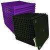 XIN&LOG 48 pezzi di pannelli fonoassorbenti, da 2,54 x 30,5 x 30,5 cm 1 x 12 x 12 Viola e nero.