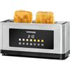 ROMMELSBACHER Tostapane automatico a fessura lunga TOL 1000, 2 fette, 7 livelli di tostatura, funzione di sollevamento motore, display conto alla rovescia, touch control, funzioni aggiuntive