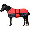 Leberna Coperta invernale per puledro e mini cavallo, 300D, traspirante, in miniatura, con fascia per il ventre (riempimento da 150 g) (rosso fluorescente, S (60 - 90 cm)