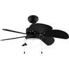 Cecotec - Ventilatore da Soffitto EnergySilence Aero 3600 Vision Full Black 50W, Diametro 92 cm, 3 Velocità, 6 Lame Reversibili, Inverno-Estate, Utilizzo Facile, Interruttore a Catena