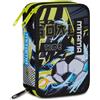 Mitama Astuccio Scuola 3 Scomparti, TRIPLO MANGABALL, Contenuto 47 pz, Completo di Matite, Pennarelli, Portapenne Scuola Elementare Bambino