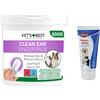 Vet's Best Set orecchie & zampe: Salviette Vet's Best® Clean + Crema Pro Care Trixie - 50 pz Salviette + 50 ml Crema