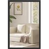 HOMCOM Specchio da parete rettangolare 60 x 40 cm, cornice in legno nero | Ideale per bagno, soggiorno, camera da letto