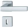 HOPPE Maniglia porte interne Hoppe Toulon con rosetta e bocchetta quadre 49x49 mm Argento (F1)