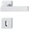 HOPPE Maniglia porte interne Hoppe Toulon con rosetta e bocchetta quadre 49x49 mm Bianco traffico (F9016)