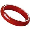 HCGX Bracciale rigido in vera giada da donna, pietra agata corniola rossa