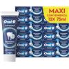 Oral-B Dentifricio Anti Tartaro Advanced Prevenzione 12x75ml | Dentifricio Anti Tartaro con Microgranuli Attivi, Clinicamente Provato, Pulizia Denti, Sapore Menta Fresca, Alito Fresco