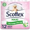 Scottex Carta Igienica Pulito Originale, Super Assorbente, 12 Maxi Rotoli