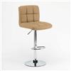 Superstool Sgabello da bar e cucina fisso, girevole e regolabile con schienale e poggiapiedi Atlanta - Beige