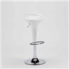 Superstool Sgabello da bar San Francisco Design Sgabello da bar per cucina e bar, sgabello girevole regolabile in altezza - bianco