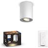 Philips LED a plafone Hue White Ambiance Pillar White 5W GU10 350lm 2200-6500K Dimmerabile App Amazon Alexa con interruttore dimmer