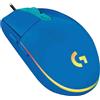 Logitech Gaming Mouse G102 LIGHTSYNC - Mouse - Destrorso - Ottico - 6 pulsanti - Con cavo - USB - Blu (910-0)