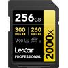 Lexar Scheda SD LEXAR Pro da 256 GB 2000X 300 MB/s