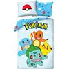Halantex SP. z.o.o. Zestaw Pościeli Pokémon Duvet Ver. 6 140x200 cm, 70x90 cm, 100% Bawełna