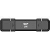 Silicon Power Portable External SSD | DS72 | 2000 GB | USB Type-A/USB Type-C 3.2 Gen 2 | Black