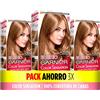 Garnier Color Sensation, confezione da 3, colori vivaci e durevoli, copertura completa dei capelli grigi, con ciotola e pennello, capelli morbidi e setosi, 7.0 biondi