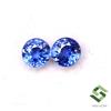 SBI Gems 3.25 MM Naturale Blu, Giallo, Arancione Zaffiro Taglio Rotondo Paio Loose Gemme