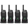 Retevis RT21H Walkie Talkie, IP54 Resistente all'Acqua Radio Bidirezionale Schermo Robusto e Invisibile Ricarica USB-C PMR446 Walkie Talkie a Lungo rRaggio Facili da Usare per Fabbriche(4 Pezzi,Nero)