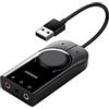 UGREEN External Sound Card Ugreen CM129 USB 15cm Black