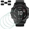 MTHGH Pellicola Protettiva Compatibile con Garmin Fenix 6X Pro/Pro Solar [4 Pezzi] + 5 Tappi Anti-Polvere, Durezza 9H Antigraffio Senza Bolle