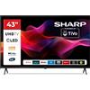 Sharp Smart TV Televisore Sharp 55" Ultra HD QLED TivoOS Audio Harm WiFi 55HM5246E