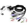 ATEN Switch KVM cavo USB HDMI/audio a 2 porte con selettore porta remota