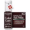 PODERM Smalto per Unghie Curativo al Tea Tree - Rosso Nero | 8ML, Swiss Lab | Purifica, Chiarisce e Nutre Unghie Gialle e Danneggiate | Arricchito con Tea Tree, Silicio e Biotina | Creato da un Podologo
