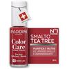 PODERM Smalto per Unghie Curativo al Tea Tree - Rosso Rosa | 8ML, Swiss Lab | Purifica, Chiarisce e Nutre Unghie Gialle e Danneggiate | Arricchito con Tea Tree, Silicio e Biotina | Creato da un Podologo