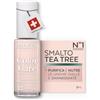PODERM Smalto Cura per Unghie con Tea Tree - Rosa Cipria | Swiss Lab - 8ML | Arricchito con Tea Tree, Silicio & Biotina | Purifica, Schiarisce & Nutre le Unghie Gialle | Creato da una Podologa