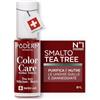 PODERM Smalto per Unghie Curativo al Tea Tree - Rosso Allure 8ML, Swiss Lab | Purifica, Chiarisce e Nutre Unghie Gialle e Danneggiate | Arricchito con Tea Tree, Silicio e Biotina | Creato da un Podologo