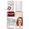 PODERM Smalto Cura per Unghie con Tea Tree - Rosso Allure & Rosa Cipria | Swiss Lab - 8ML | Arricchito con Silicio & Biotina | Purifica, Schiarisce & Nutre le Unghie Gialle | Creato da una Podologa