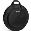 TIGER DGB21-BK - Custodia imbottita per piatti batteria 21", con divisori interni rimovibili - colore nero