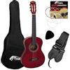 TIGER Music Set Chitarra Classica 3/4, colore Rosso | Età 9 - 11