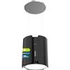 Cecotec Cappa a Isola Rotonda 38 cm Bolero Flux CRE 385500 Black A+. Portata 591,2 m³/h, Motore DC, Comandi Elettronici, Filtro Carbone, Classe A+, Finitura Acciaio Nero