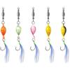 Chroavel Set di esche da pesca Spinner in metallo 12,5 cm Wobbler per luccio per pesce persico, trota, luccioperca, salmone, acqua salata, acqua dolce, attrezzatura da pesca (blu)
