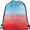Lsjuee Borse con coulisse sfumate Borsa a zaino Blu e rosso Pittura ad astratta Colorato Stile di vita semplice Sport uomo D