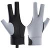 Chroavel Guanti da snooker per mancini, 3 dita, elastici, per stecca da biliardo, biliardo, biliardo, biliardo, stecca da biliardo, guanti sportivi di precisione, colore grigio, taglia M