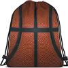 Lsjuee Borse da basket con coulisse Borsa da gioco Texture in pelle Spot Sport Rosso Colore nero Squadra Arte popolare Cool Ball Sport