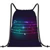 Lsjuee Borse con coulisse Colore Note musicali Zaino Borsa Sport Sacco da palestra uomo Donna Ragazzi Ragazze