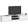 LBSIGN Mobile Porta TV 160 Cm 2 Ante 2 Vani A Giorno Bianco Opaco Artika