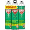 Baygon Spray con Cannuccia, per Scarafaggi e Formiche, 3 Bombole da 400ml | Protezione Continua fino a 4 Settimane