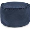 LUMALAND Comfort Line - Pouf in velluto a coste, morbido cuscino per interni, per adulti o bambini, sgabello, 25 x 45 cm, 50 l, 3 in 1, compatto, tavolino o poggiapiedi
