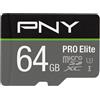 Pny 64GB Scheda MicroSDXC Pny PRO Elite P-SDU64GV31100PRO-GE [SFPNYMDG64GV311]