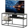 Furinno Moretti Porta TV Modern Lifestyle per TV fino a 50 pollici, Rovere Francese Grigio