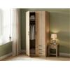 Dmora - Guardaroba 2 ante Mare, Mobile camera da letto, Cabina armadio portabiti, Armadio appendiabiti, 99x50 h200 cm, Rovere